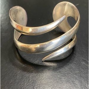 Elegant Sterling Silver 925 Cuff Bracelet